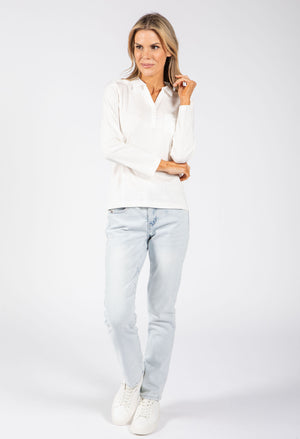 3/4 Sleeve Polo Top