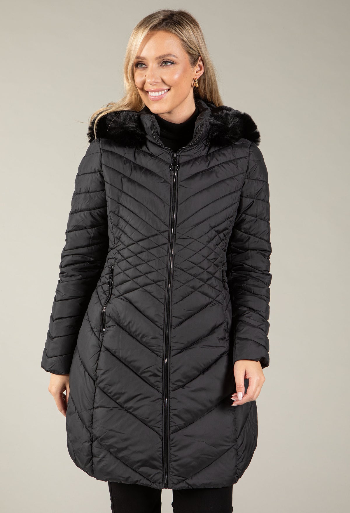 Hooded Quilted Coat