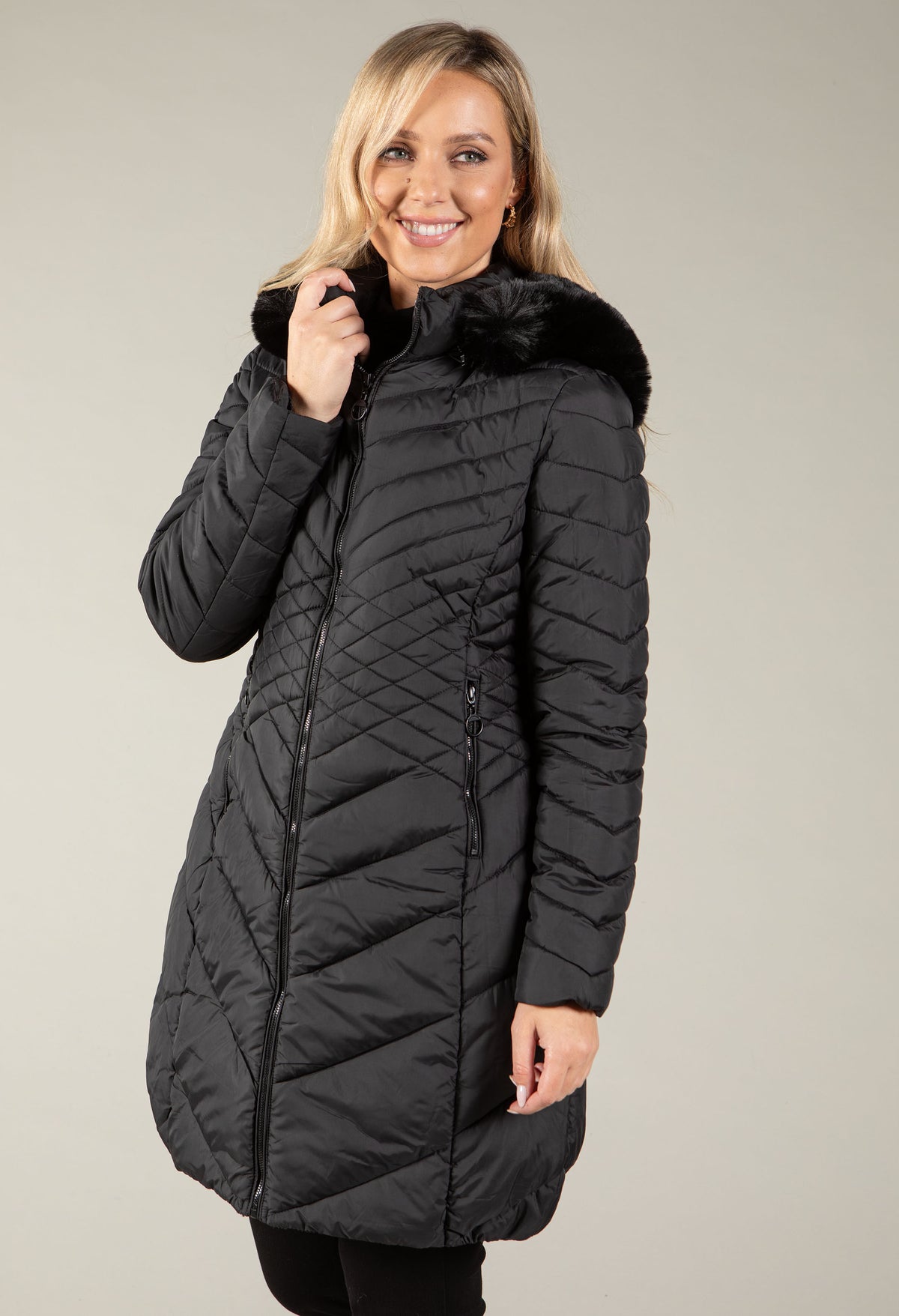 Hooded Quilted Coat