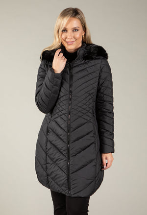 Hooded Quilted Coat
