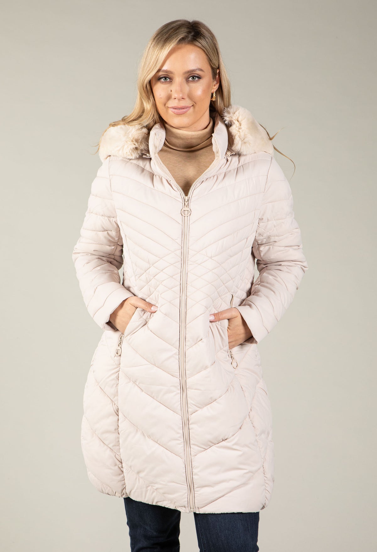 Hooded Quilted Coat, view 10 – Pamela Scott