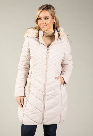 Hooded Quilted Coat, view 11 – Pamela Scott