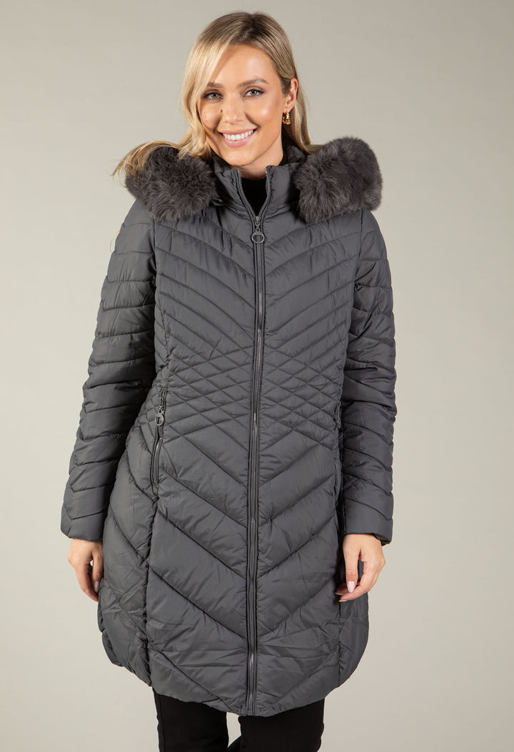 Hooded Quilted Coat – Pamela Scott