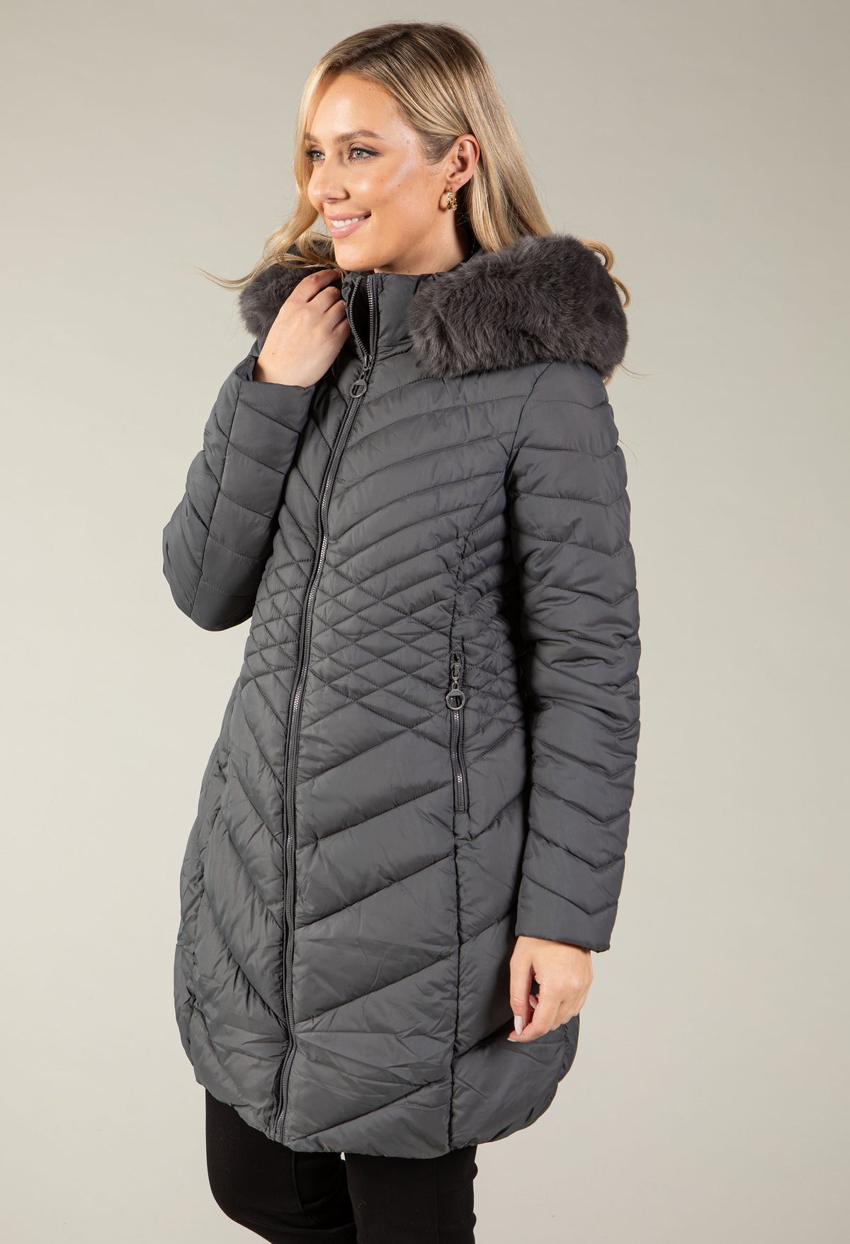 Hooded Quilted Coat
