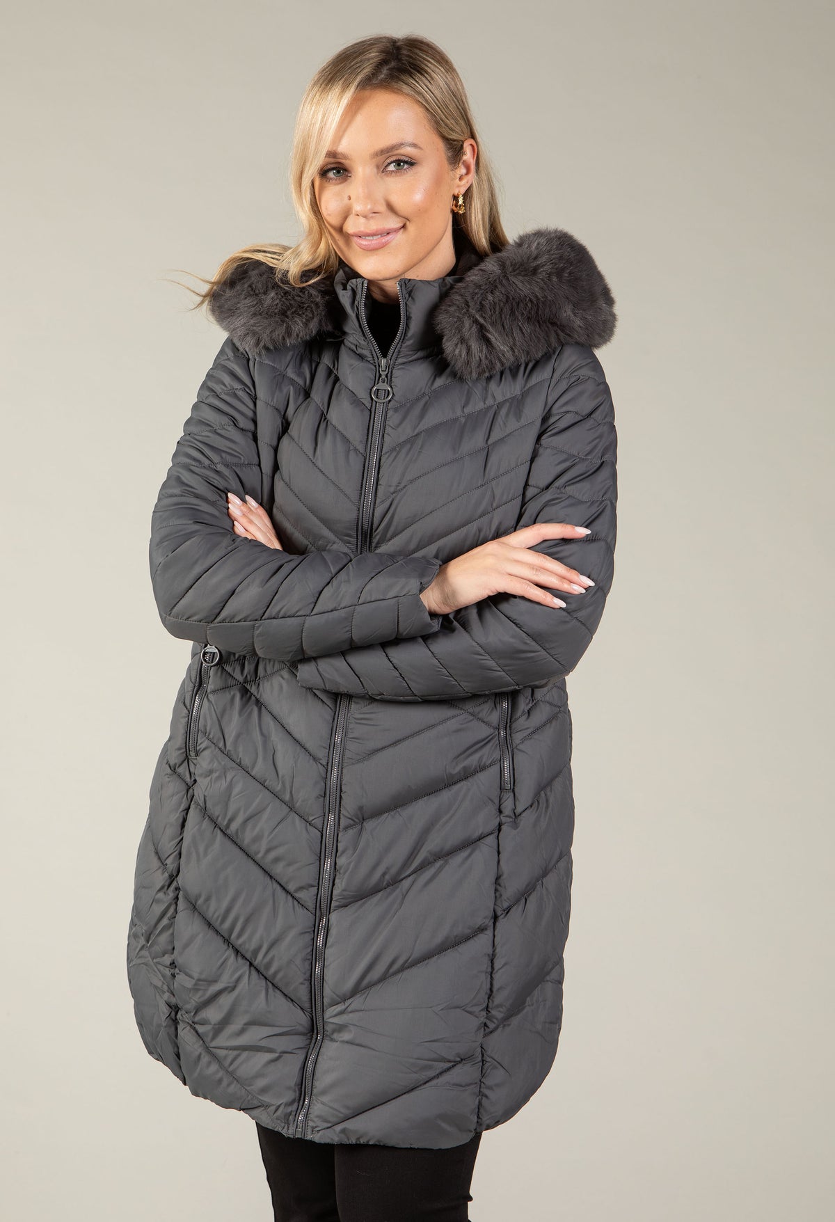 Hooded Quilted Coat