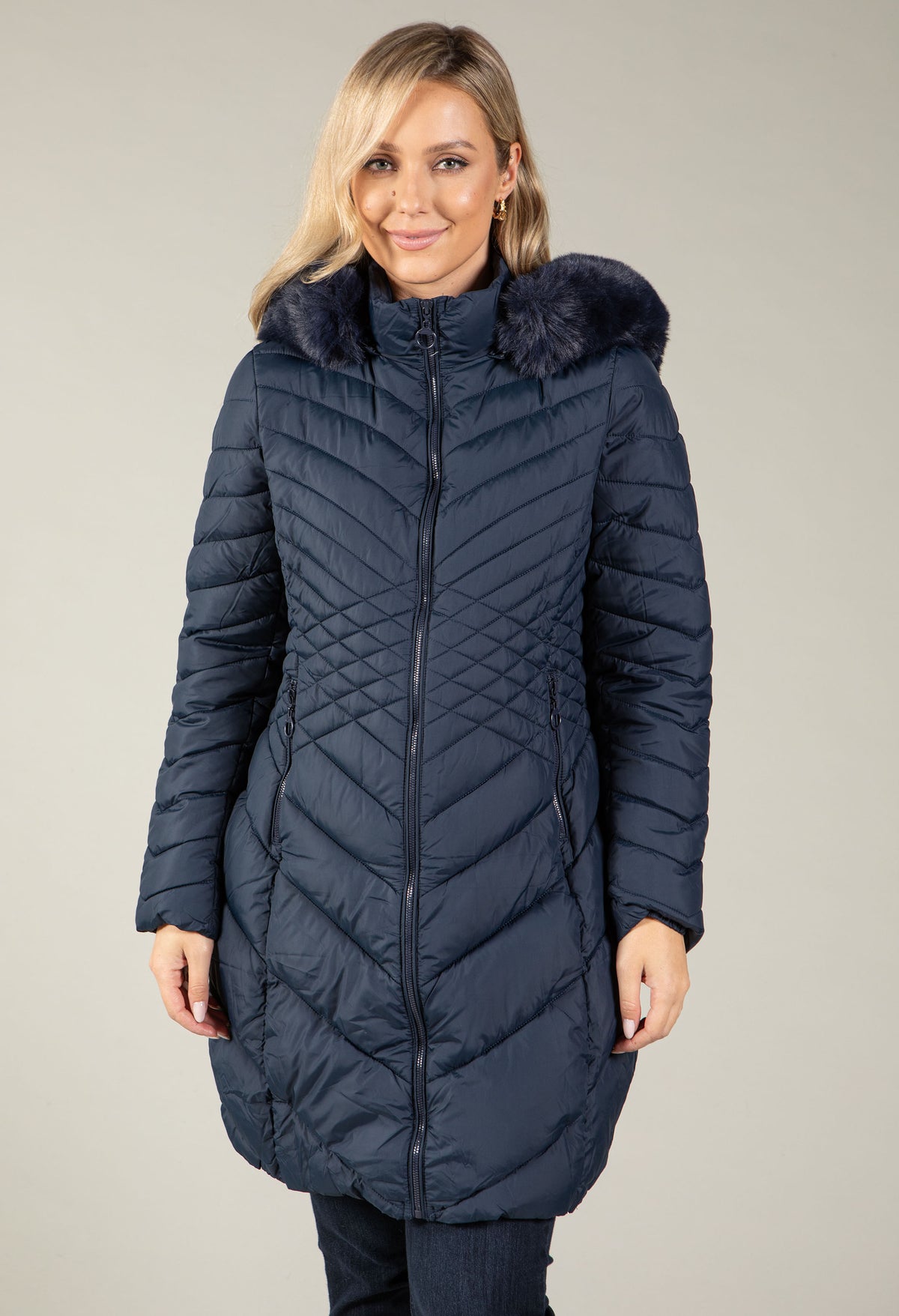 Hooded Quilted Coat, view 13 – Pamela Scott