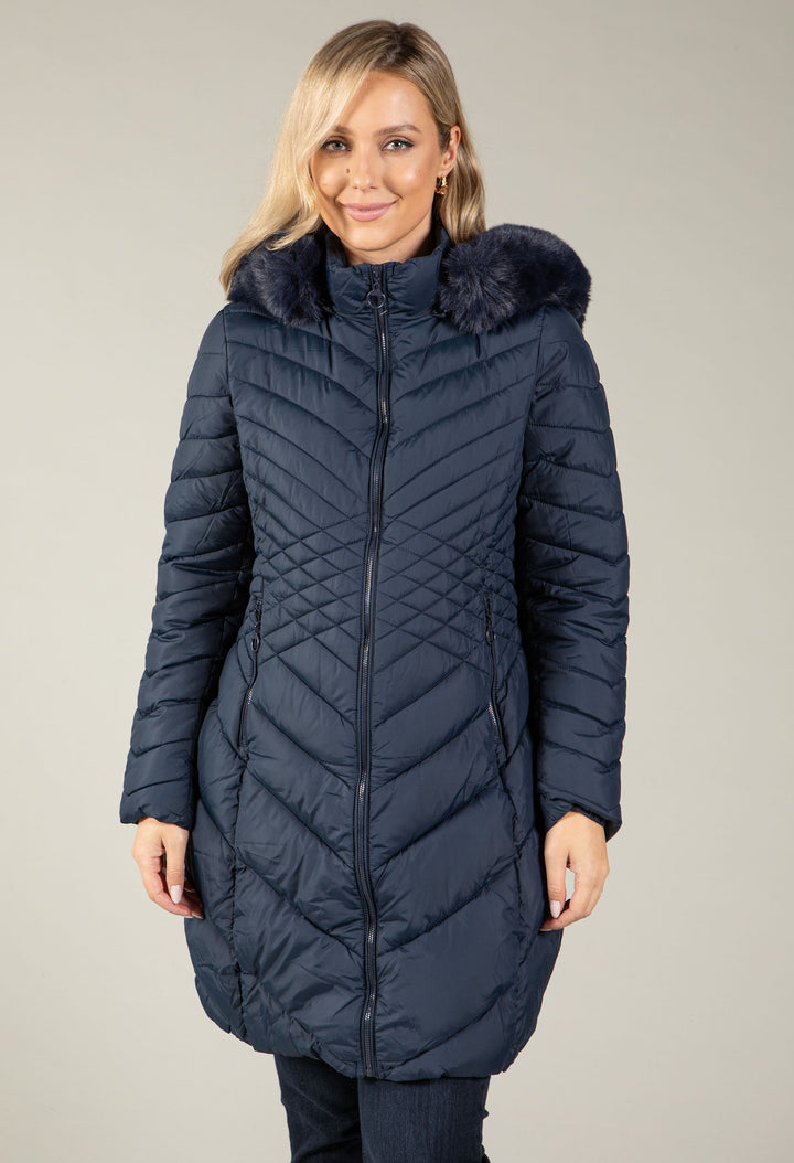 Hooded Quilted Coat, view 13 – Pamela Scott