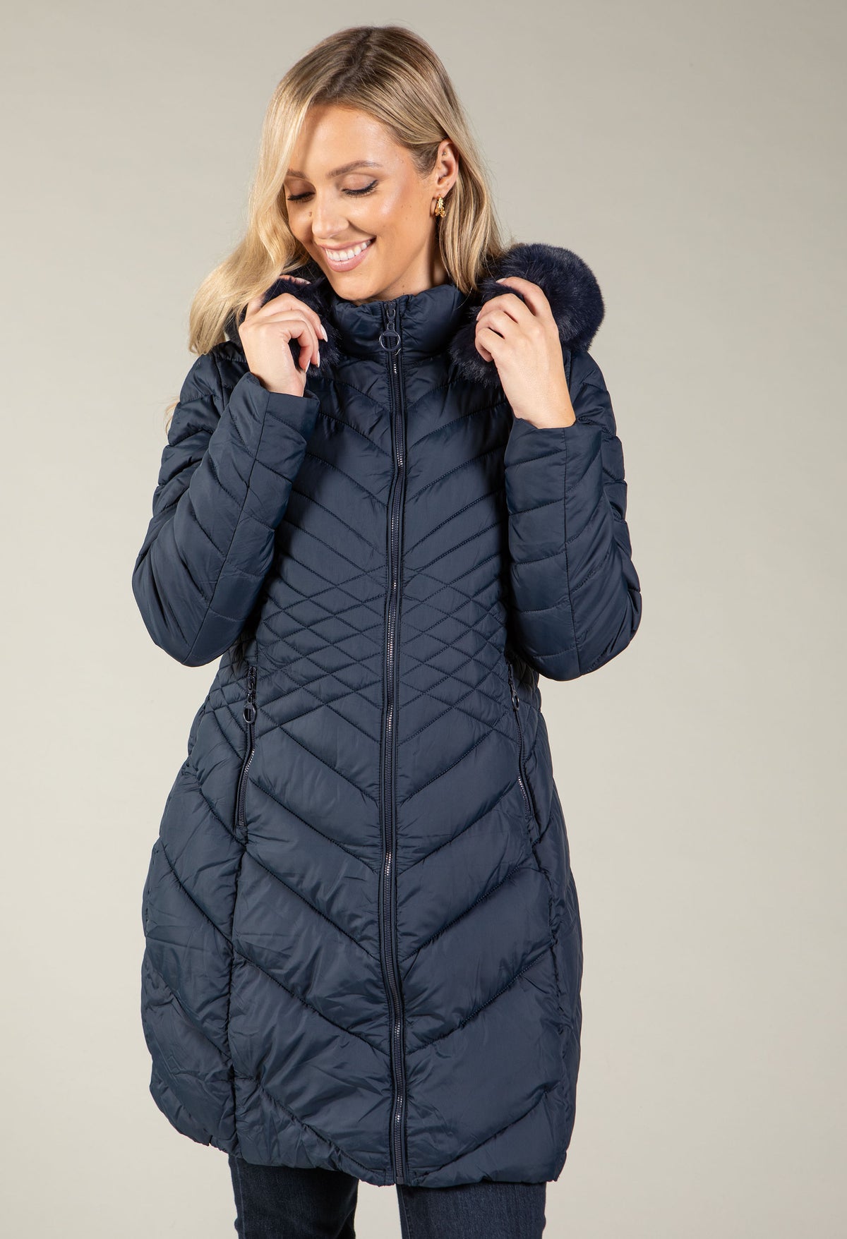 Hooded Quilted Coat, view 15 – Pamela Scott
