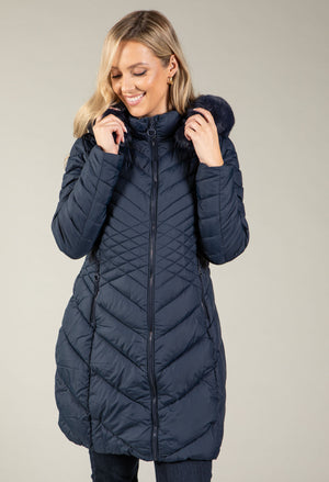 Hooded Quilted Coat, view 15 – Pamela Scott