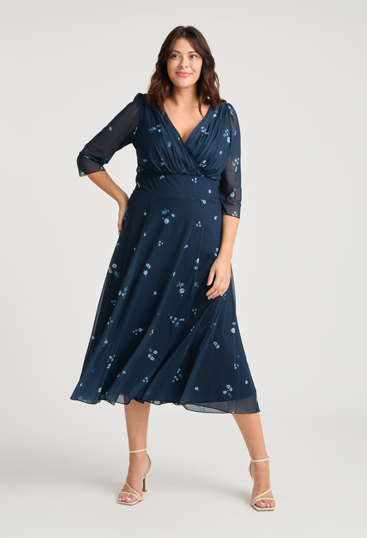 Helena Curve+ Midi Dress