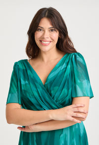 Isabelle Curve+ Angel Sleeve Maxi Dress