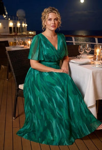 Isabelle Curve+ Angel Sleeve Maxi Dress