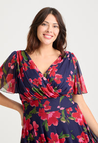 Isabelle Curve+ Angel Sleeve Maxi Dress