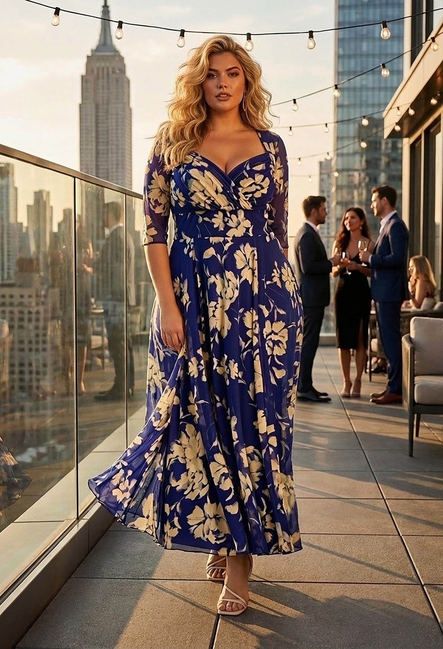 Elisabeth Bolero Wrap Curve+ Maxi Dress
