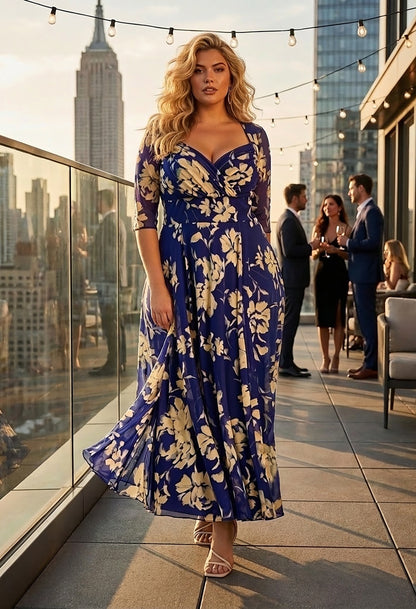Elisabeth Bolero Wrap Curve+ Maxi Dress