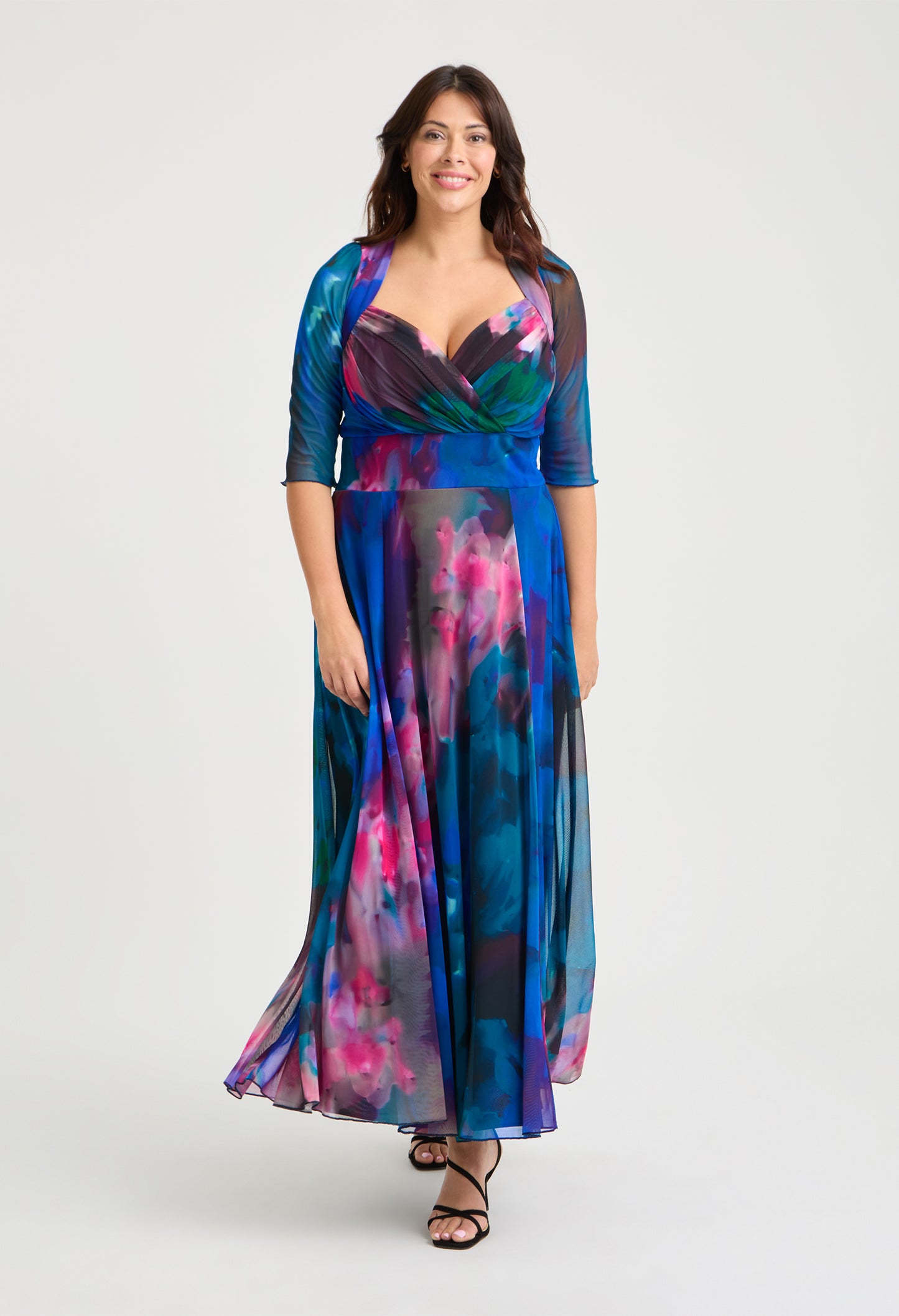 Elisabeth Bolero Wrap Curve+ Maxi Dress