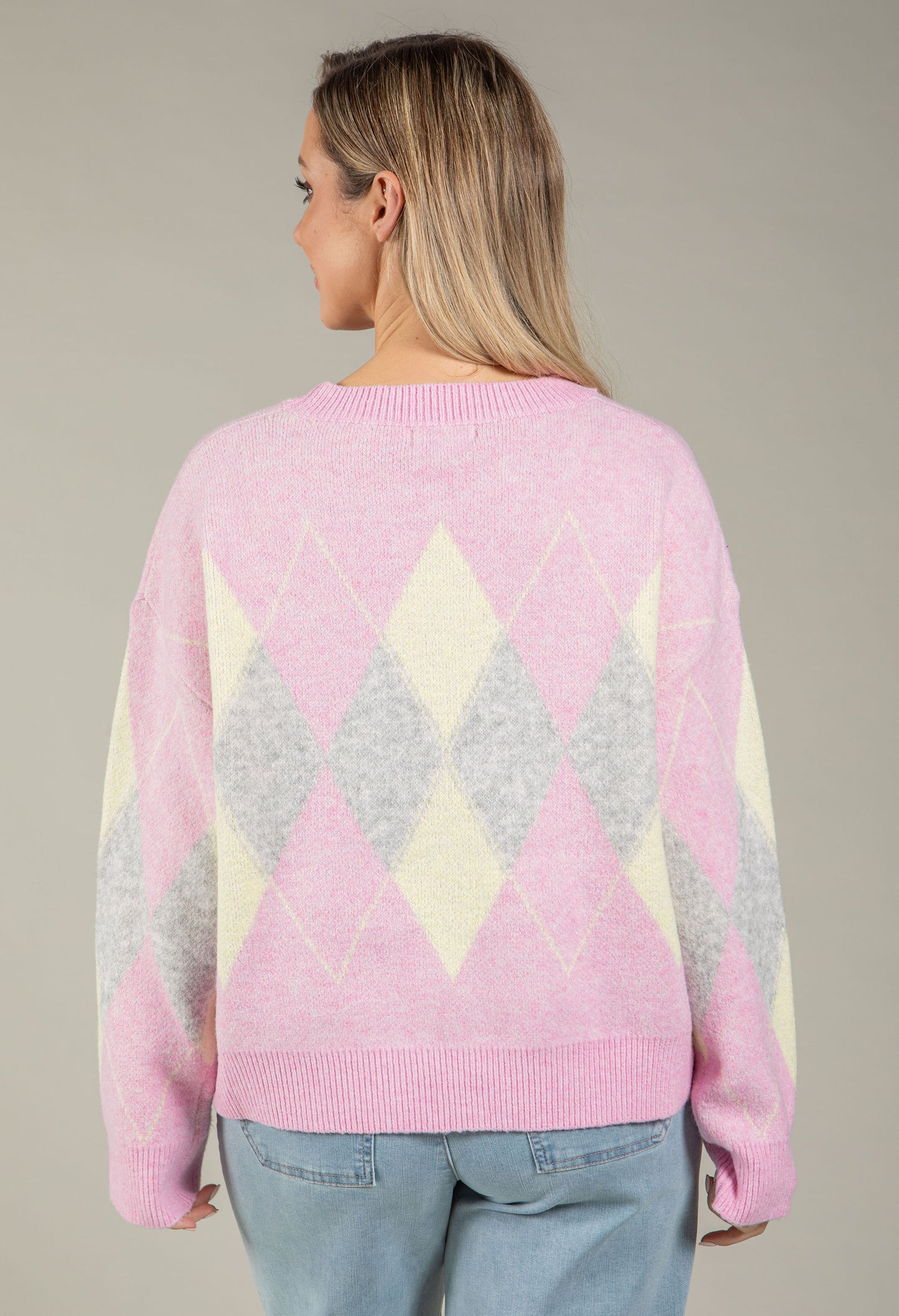 Soft Touch Argyle Knit Jumper