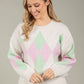 Soft Touch Argyle Knit Jumper