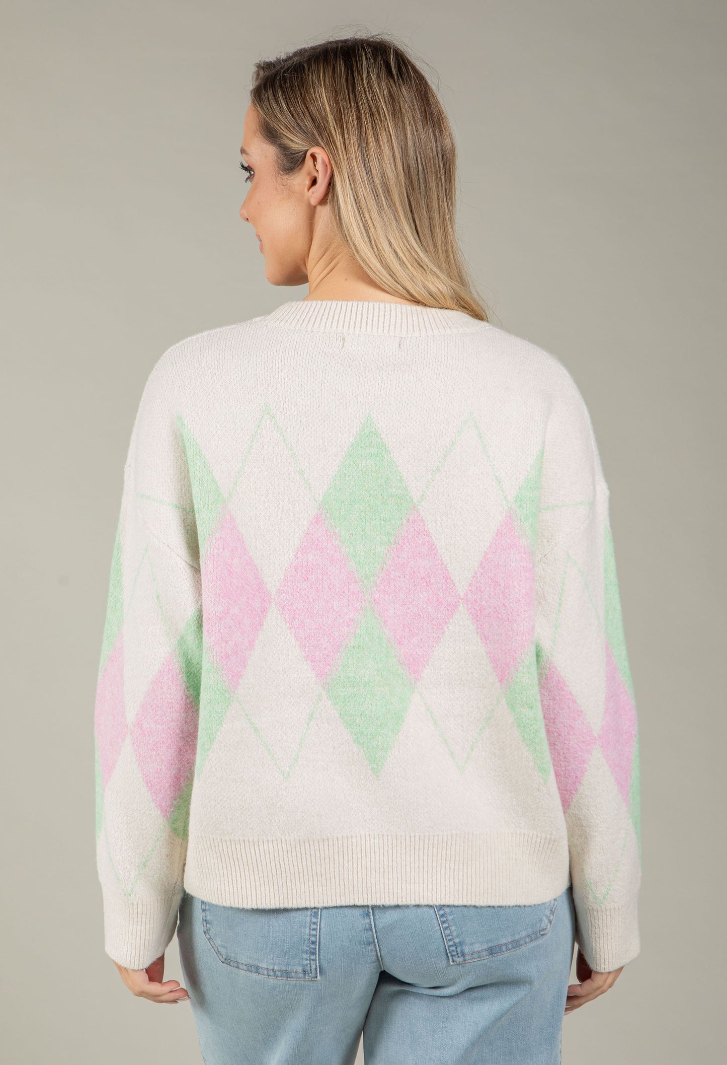 Soft Touch Argyle Knit Jumper