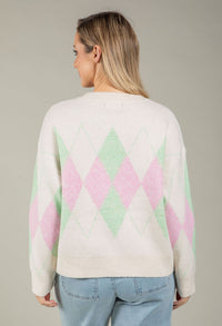 Soft Touch Argyle Knit Jumper