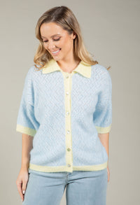 Colour Block Knit Cardigan