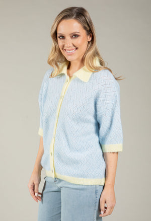 Colour Block Knit Cardigan