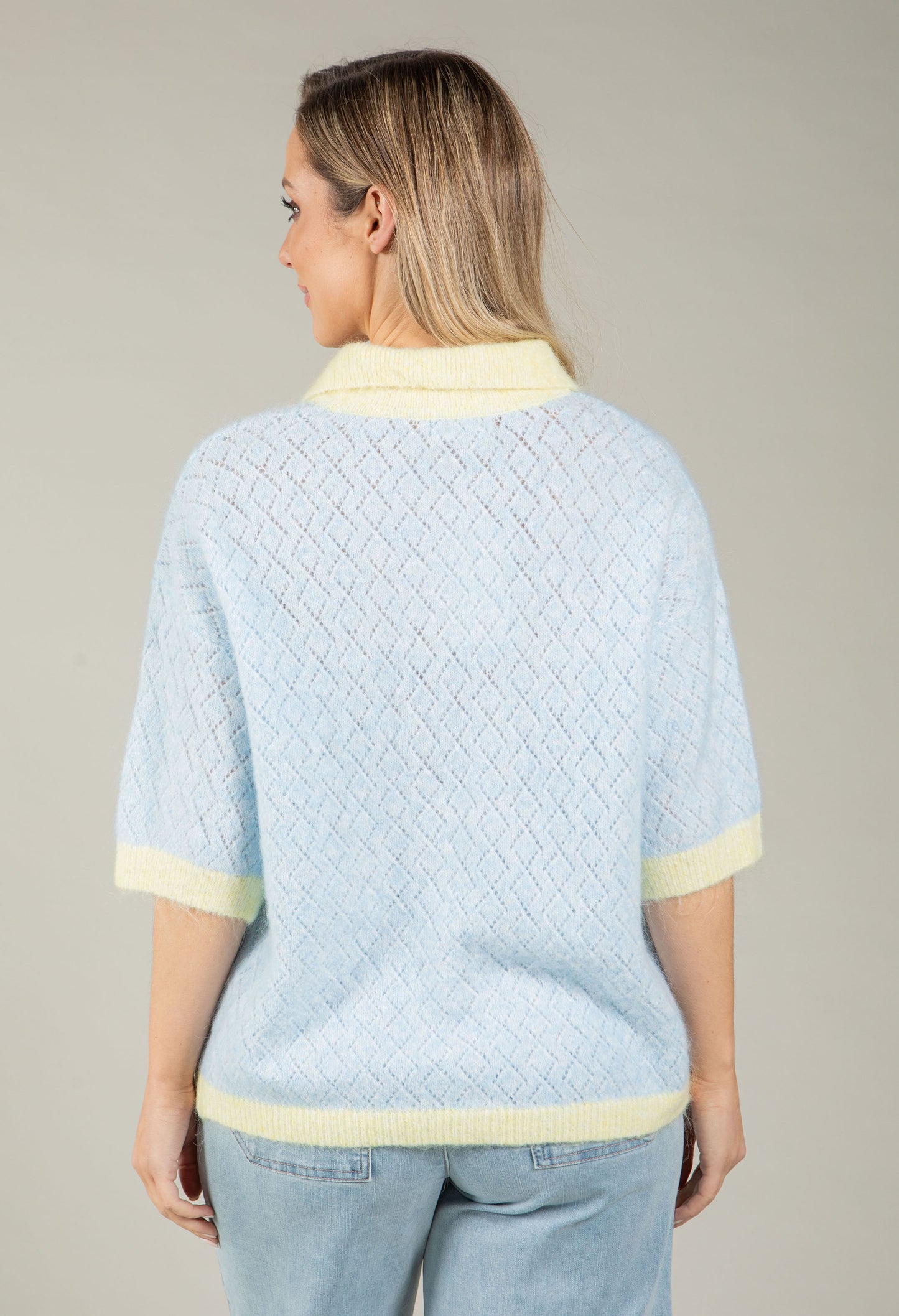 Colour Block Knit Cardigan