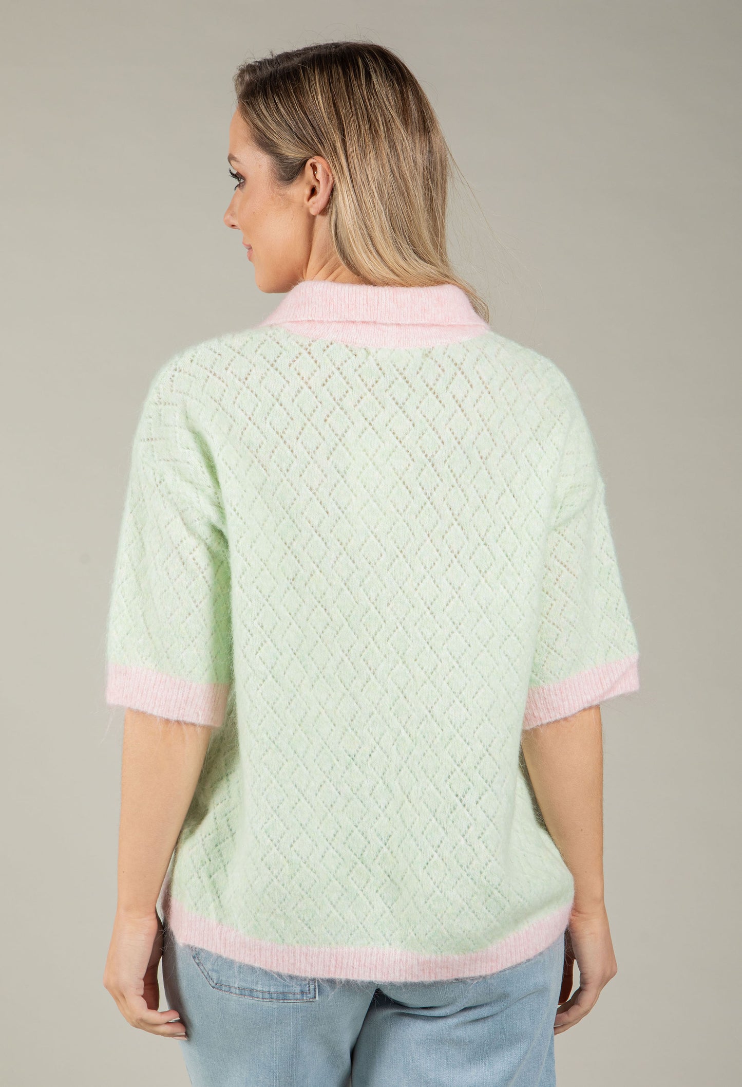 Colour Block Knit Cardigan