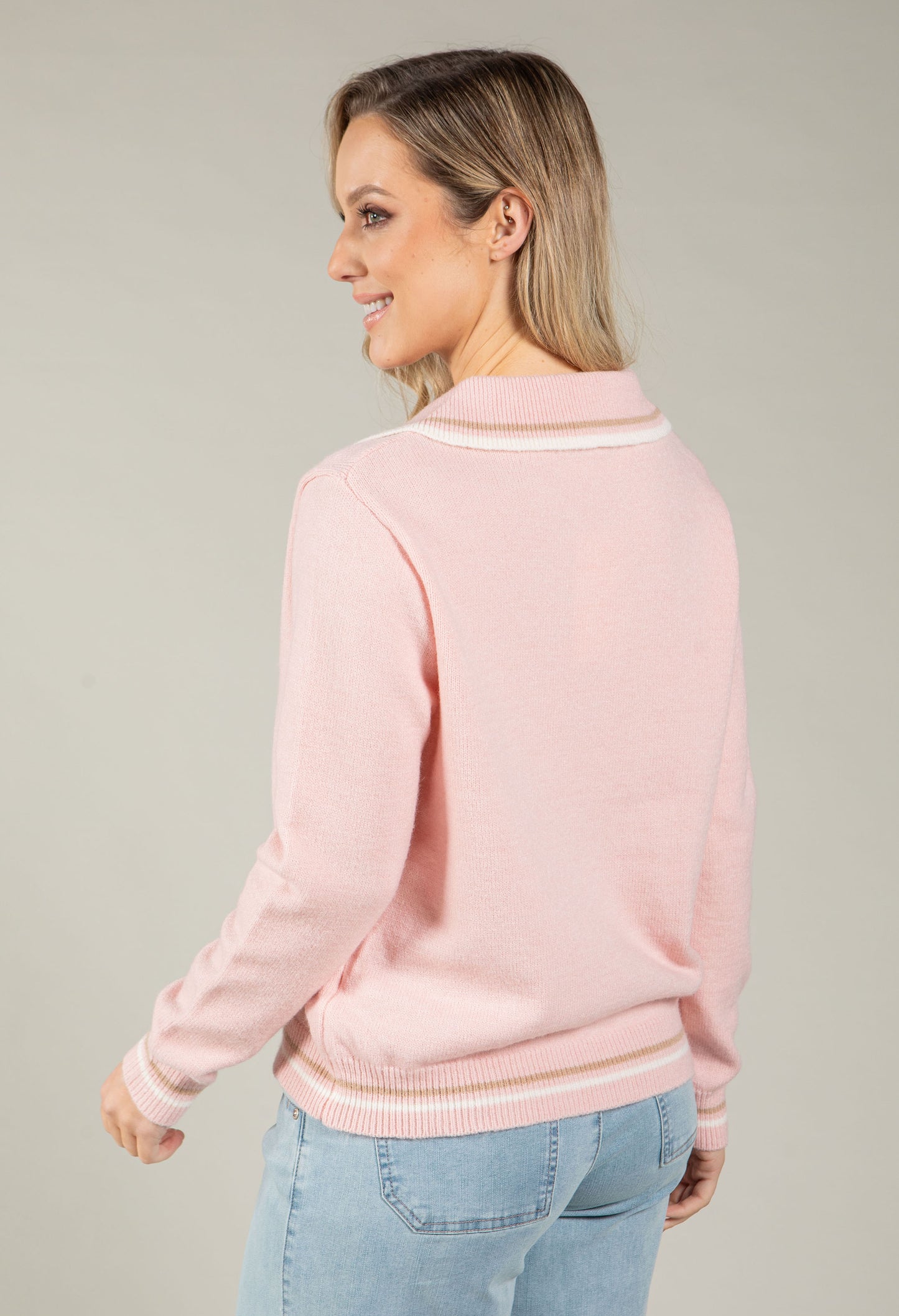 Stripe Contrast Knit Jumper