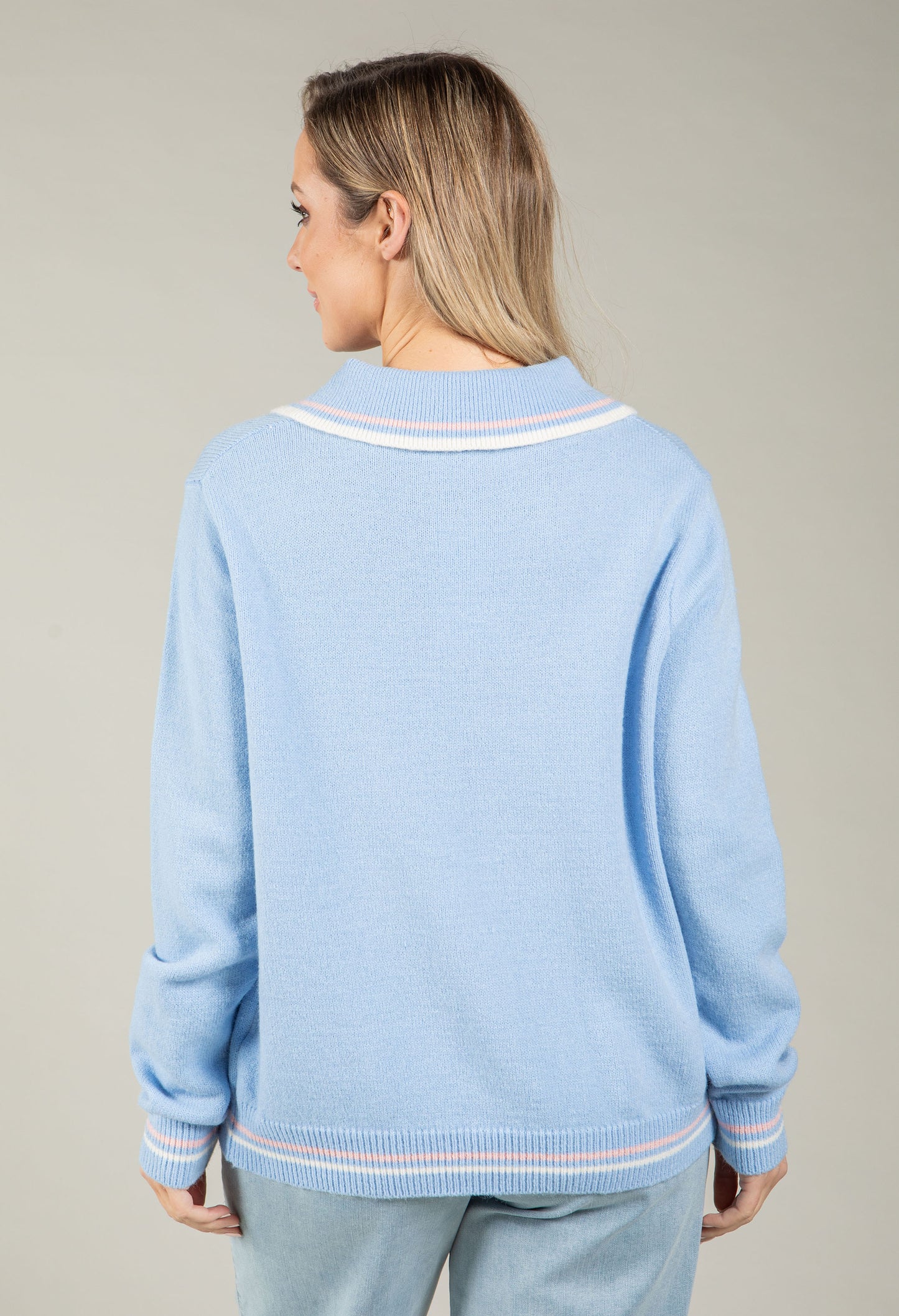 Stripe Contrast Knit Jumper