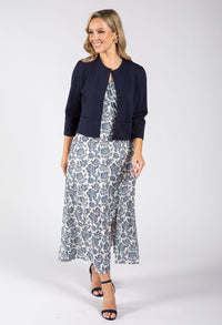 Floral Print Sleeveless Wrap Midi Dress