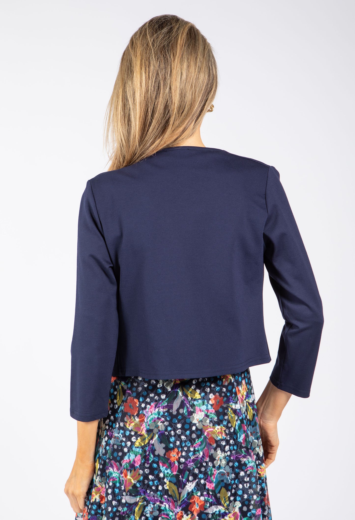 Scalloped Hem Open Jacket