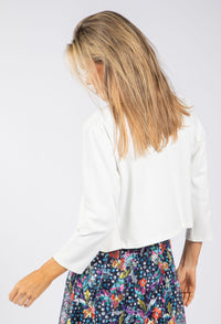 Scalloped Hem Open Jacket