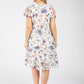 Floral Print Lace Short Dress