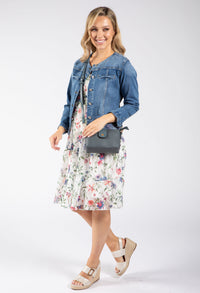 Floral Print Lace Short Dress