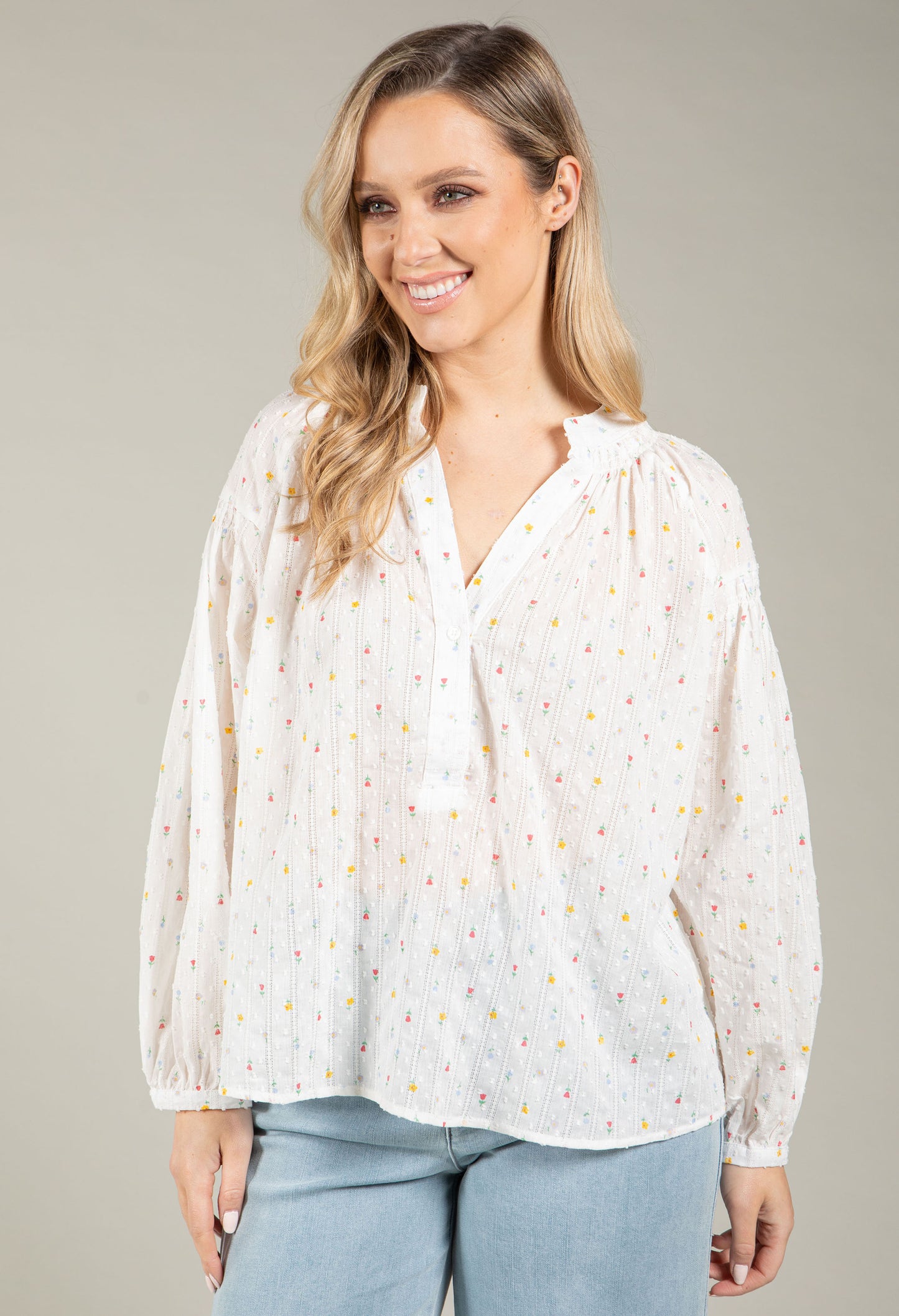 Ditsy Print Blouse