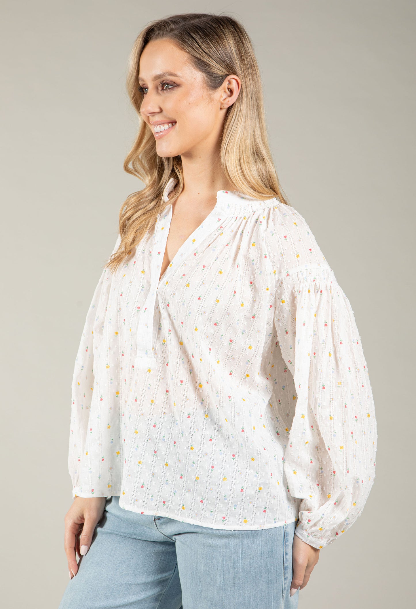 Ditsy Print Blouse