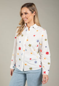 Floral Embroidered Shirt