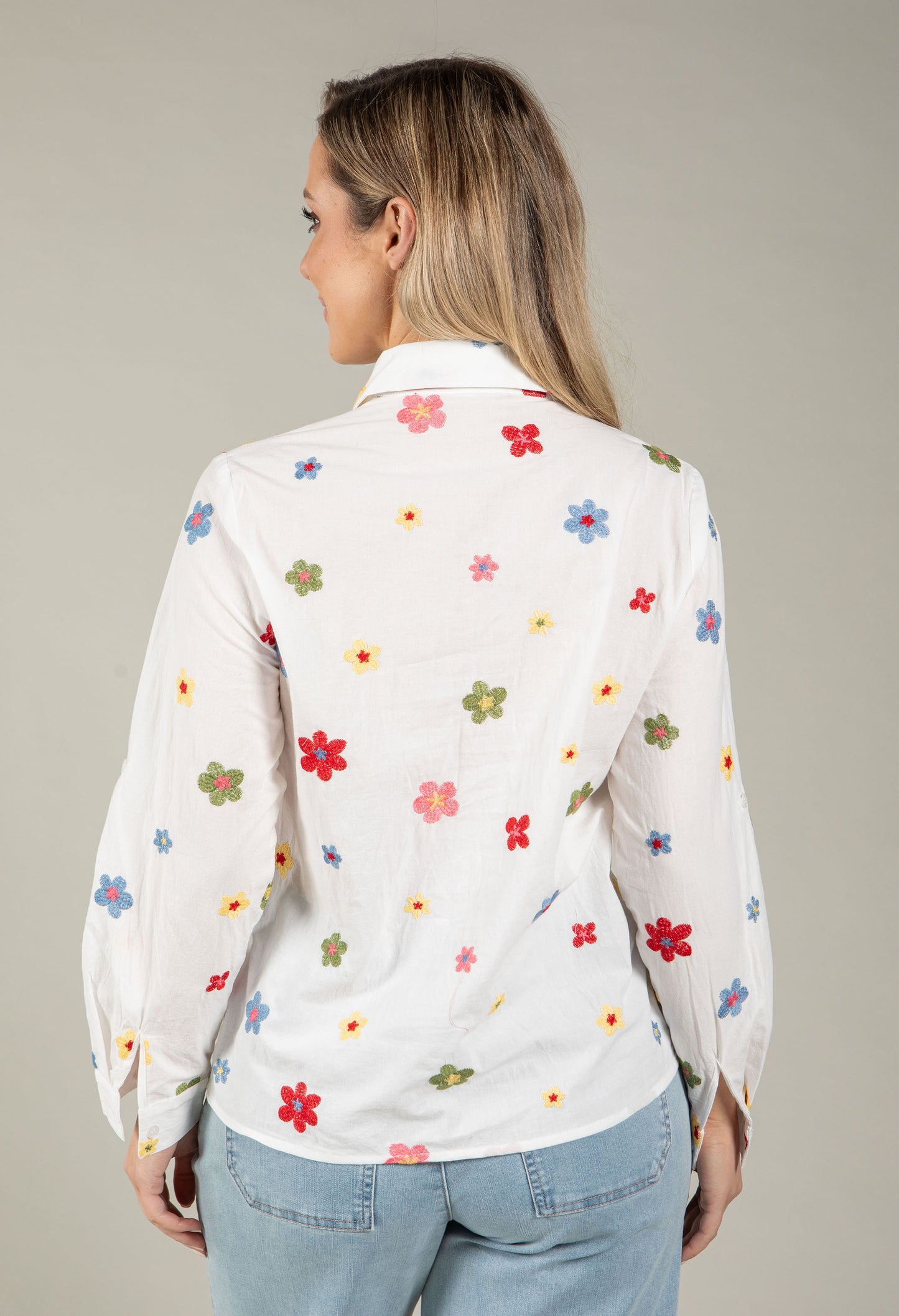 Floral Embroidered Shirt
