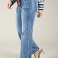 Scarf Belt Wide Leg Jeans