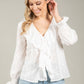 Ruffle V-Neck Blouse