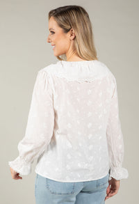 Ruffle V-Neck Blouse