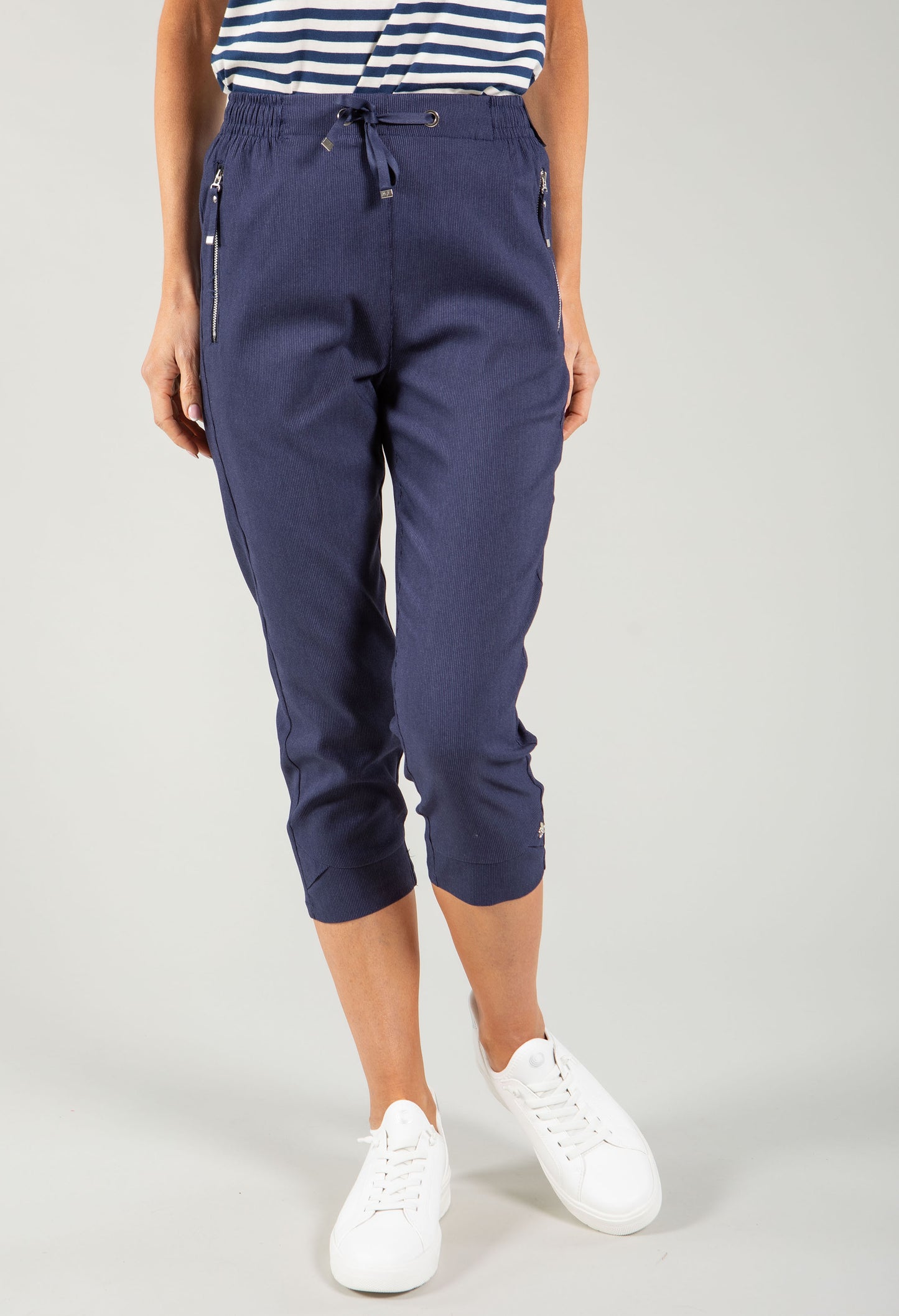 Zip Pocket Capri Trousers