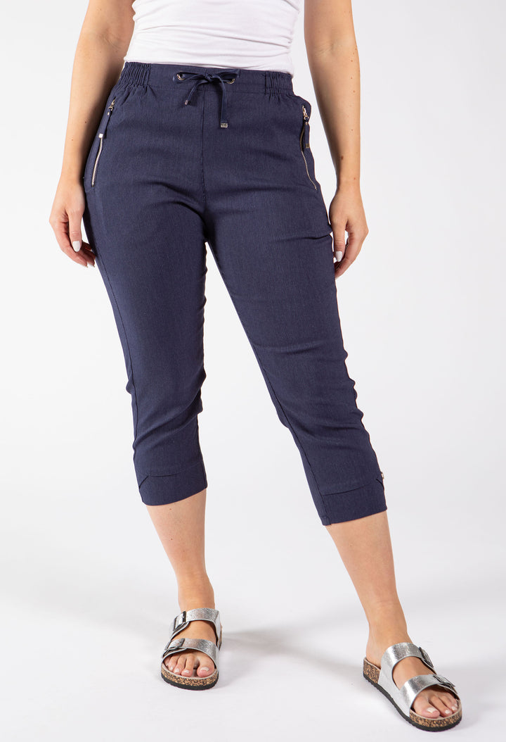 Zip Pocket Capri Trousers