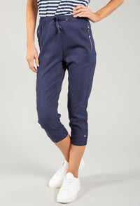 Zip Pocket Capri Trousers
