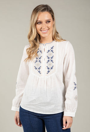 Embroidered Boho Blouse