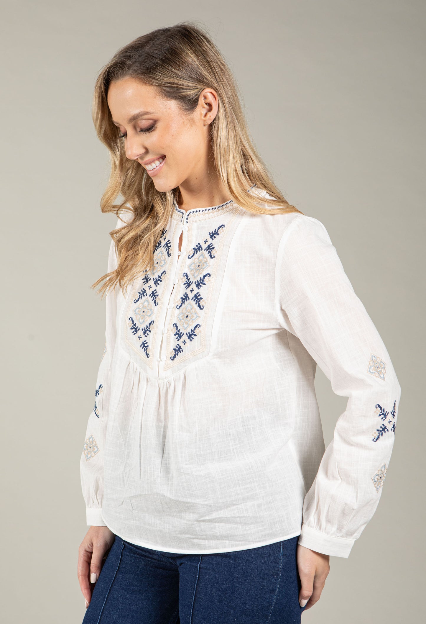 Embroidered Boho Blouse