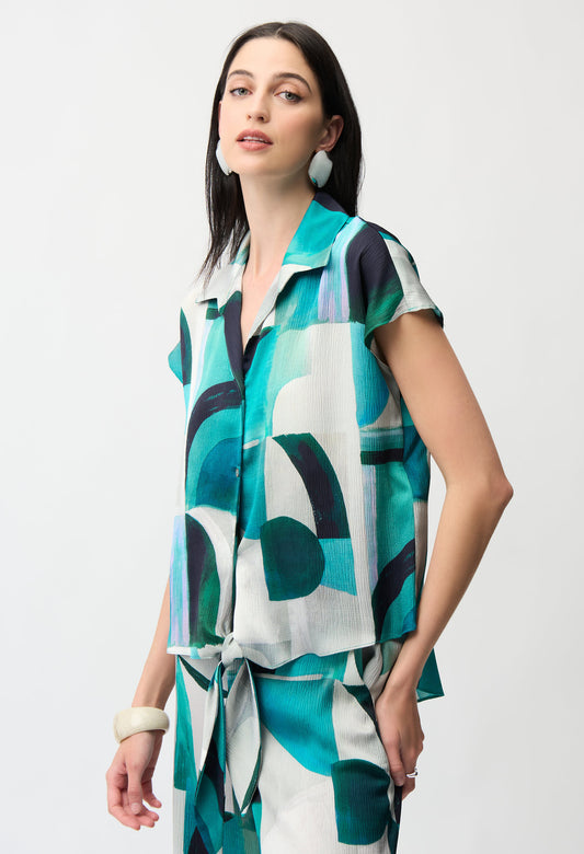 Casual Abstract Short-sleeve Shirt