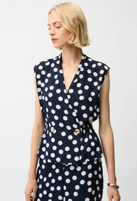 Polka Dot V-neck Top