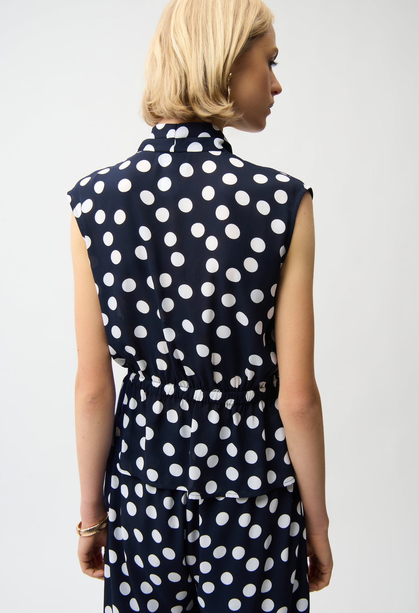 Polka Dot V-neck Top